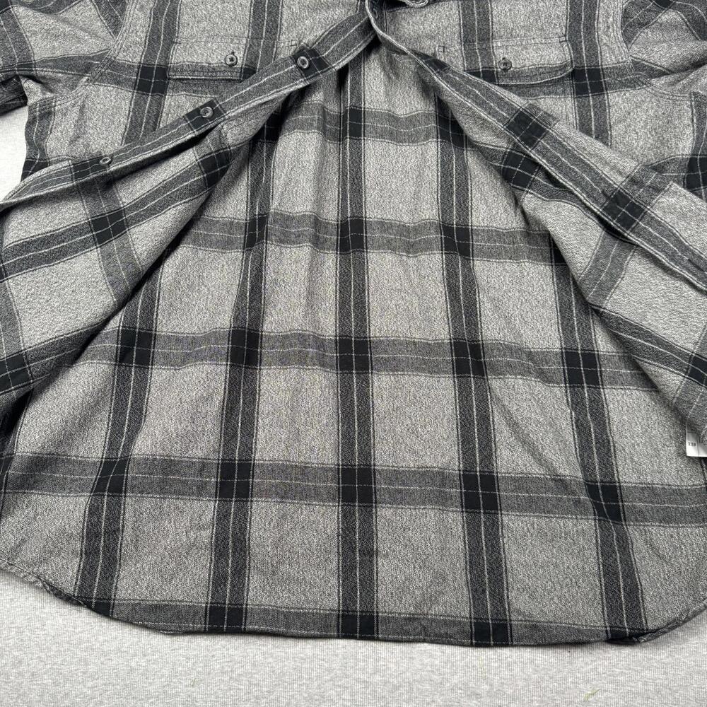 NWOT Carhartt Men's Loose Fit Flannel Plaid Casual Shirt 2XL Gray and Black - Picture 12 of 12